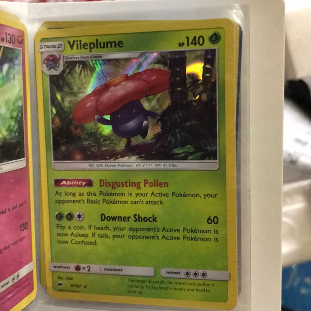 Pokémon  rare reverse holographic Vileplume